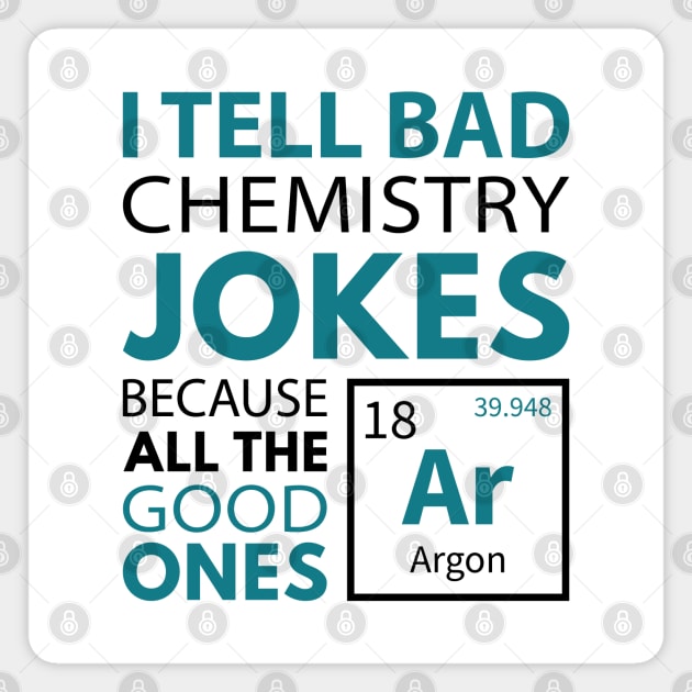 Chemistry Jokes Argon Magnet by LuckyFoxDesigns